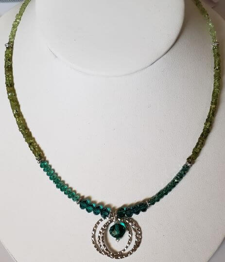 Peridot Circle Necklace