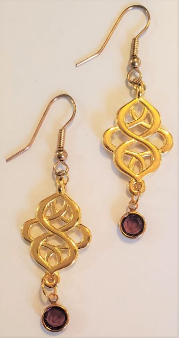 Purple Rivoli Nouveau Earrings